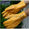 NMSAFETY gelb Nitril getaucht Handschuhe / Nitril voll beschichtet Interlock Liner Handschuh / Handschuh Nitril Handschuhe